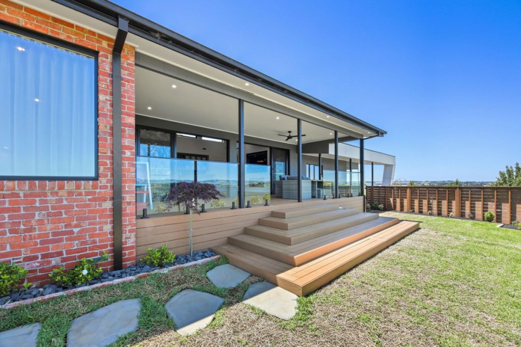 A local builder installed the deck of this Warragul home