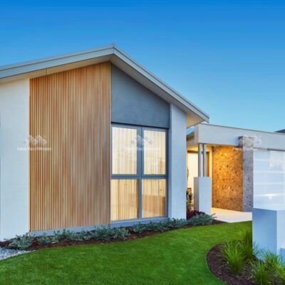 Castellation Cladding (UH 61) in Canadian Cedar, Blueprint Homes project in Perth, WA