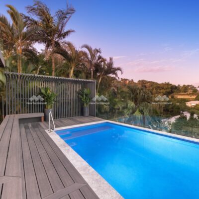 US49 Silver Grey Pool Deck, QLD by Quality First Constructions