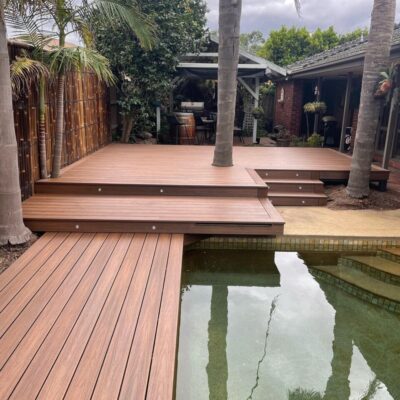US49 Ipe deck with waterfall (not shown) by Decking Out Melbourne