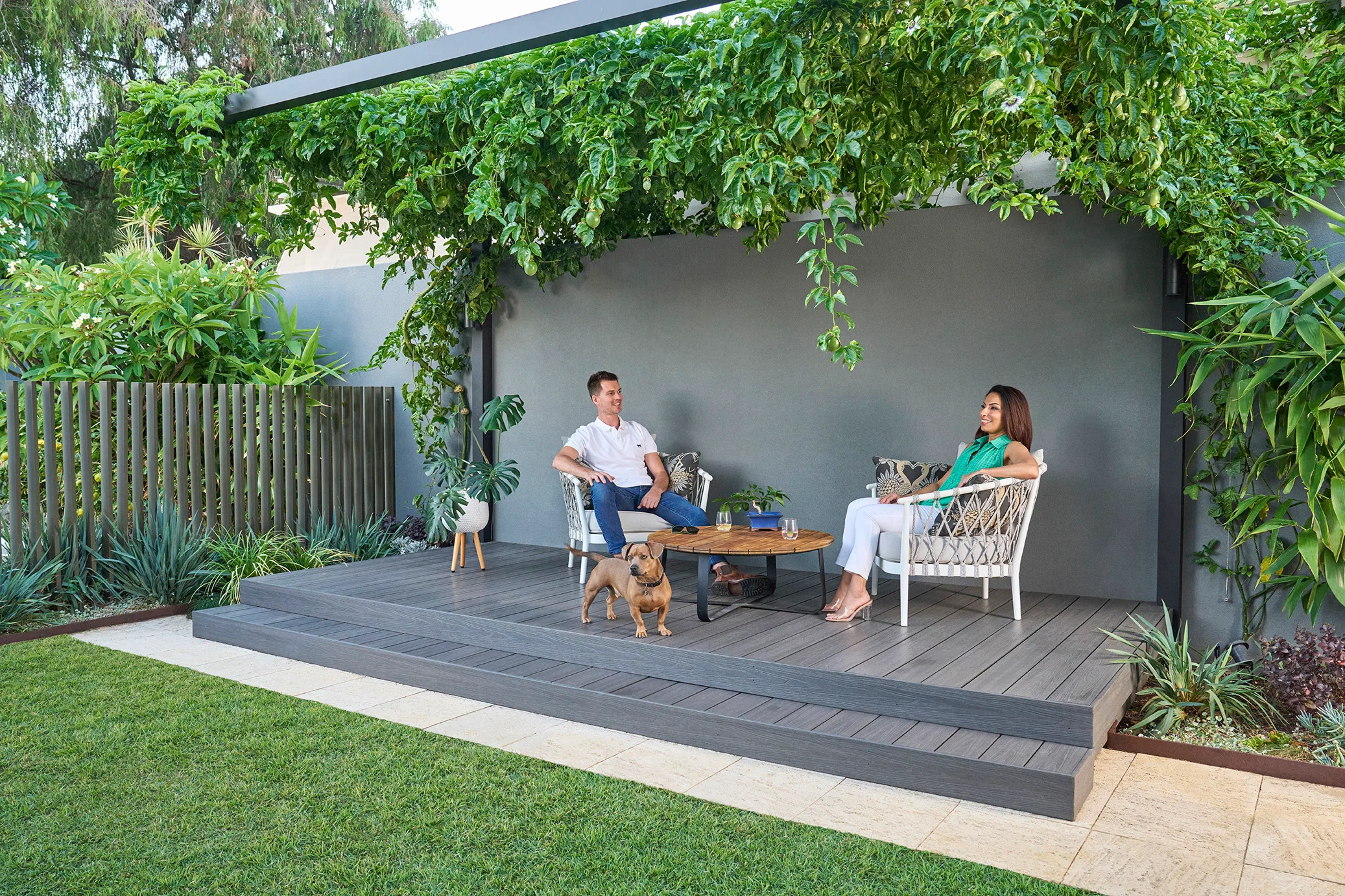 NewTechWood terrace Decking in Silver Grey