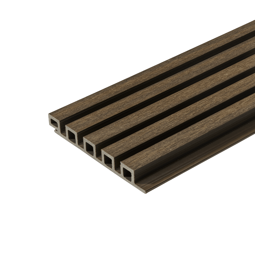 Aged wood colour sample for 25mm castellation cladding