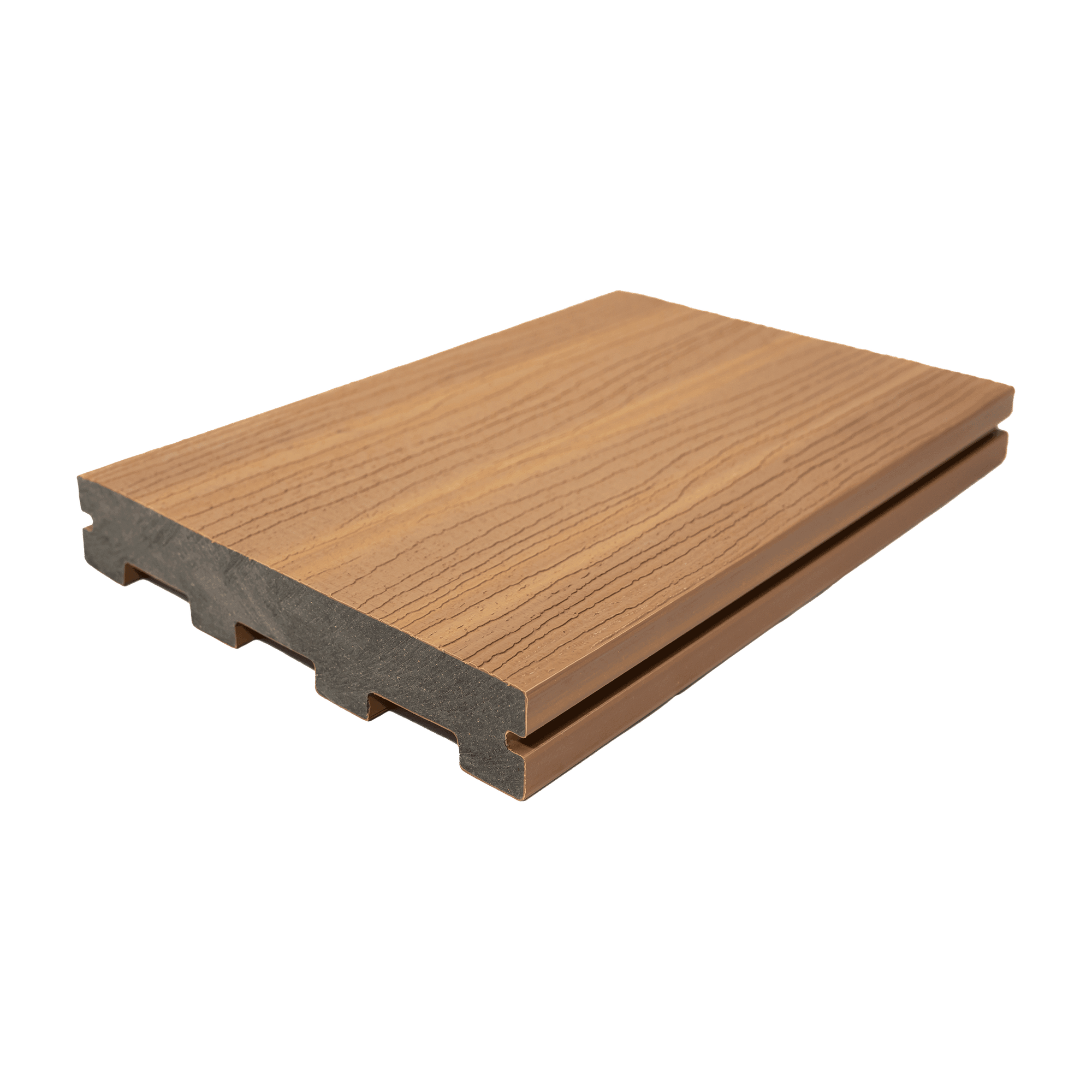 NewTechWood Marina composite decking board in Blackbutt