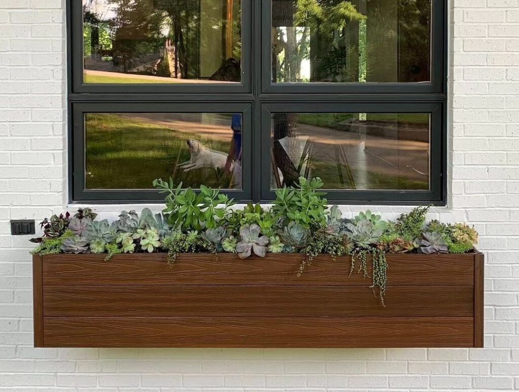 Windowsill planter made with NewTechWood